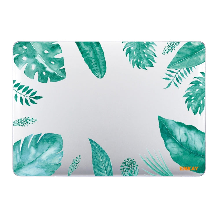 ENKAY Hat-Prince Forest Series Pattern Laotop Protective Crystal Case for MacBook Pro 13.3 inch A2251 / A2289 / A2338 2020(Green Leaf Pattern) - MacBook Pro Cases by ENKAY | Online Shopping UK | buy2fix