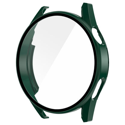 For Huawei Watch GT 3 42mm ENKAY Matte PC Frame + Tempered Glass Protector Case(Dark Green) - Watch Cases by ENKAY | Online Shopping UK | buy2fix