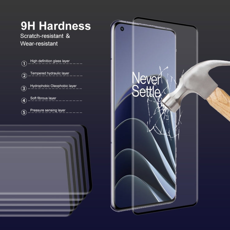 5 PCS For OnePlus 10 Pro ENKAY 3D Hot Bending Explosion-proof Full Tempered Glass Film - OnePlus Tempered Glass by ENKAY | Online Shopping UK | buy2fix