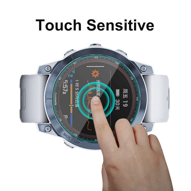 10 PCS For Garmin Fenix 7X ENKAY 0.2mm 9H Tempered Glass Screen Protector Watch Film - Screen Protector by ENKAY | Online Shopping UK | buy2fix