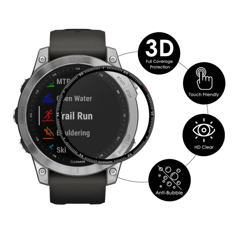 2 PCS ENKAY 3D Full Coverage Soft PC Edge + PMMA HD Screen Protector Film For Garmin Fenix 7 - Screen Protector by ENKAY | Online Shopping UK | buy2fix