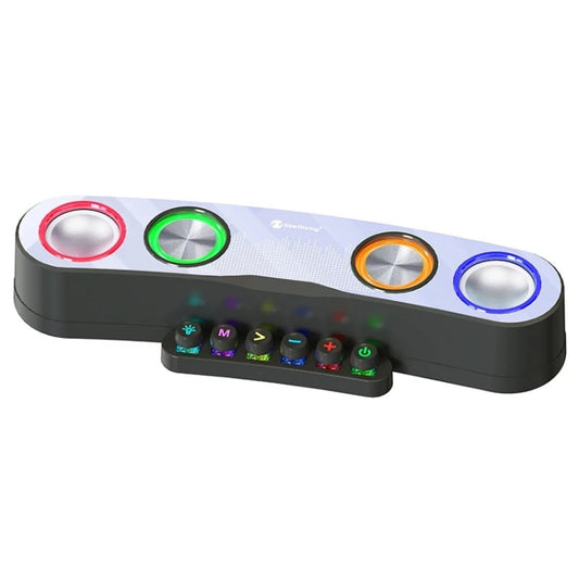 Newrixing NR555 Desktop Colorful LED Gaming Bluetooth Speaker Support TF & FM - Desktop Speaker by NewRixing | Online Shopping UK | buy2fix