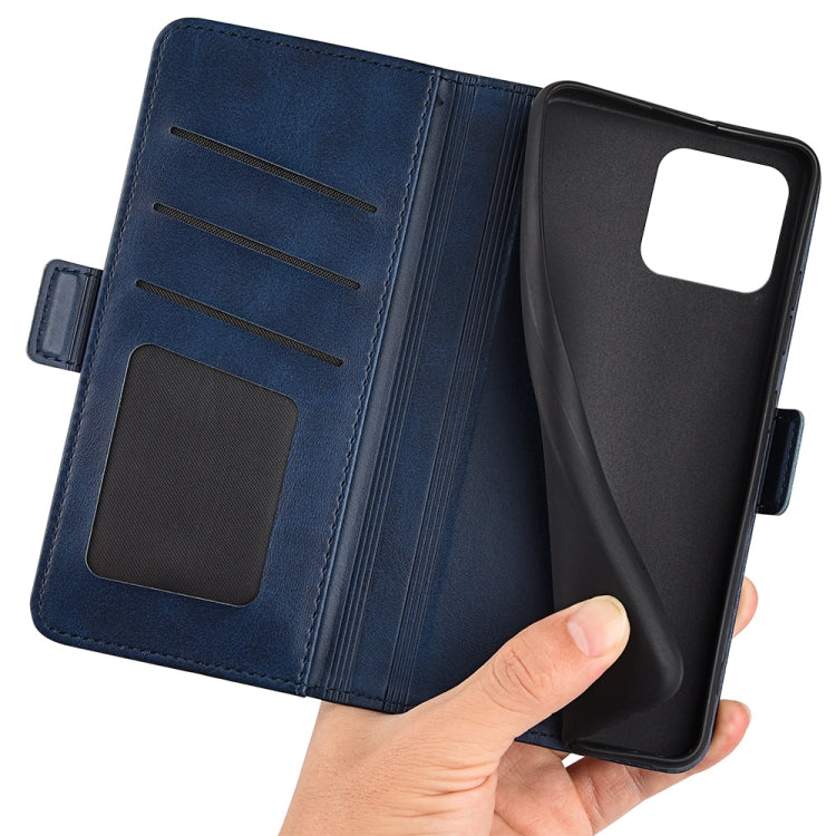 For Blackview A55 Pro Dual-side Magnetic Buckle Leather Phone Case(Dark Blue) - More Brand by buy2fix | Online Shopping UK | buy2fix