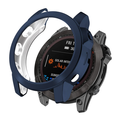 For Garmin Fenix 7S Shockproof TPU Watch Case(Dark Blue) - Watch Cases by buy2fix | Online Shopping UK | buy2fix