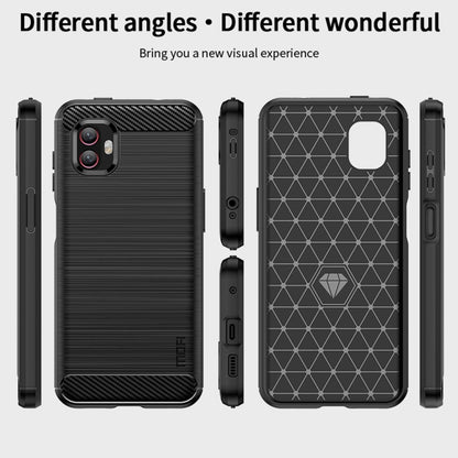 For Samsung Galaxy Xcover6 Pro / Xcover Pro 2 MOFI Gentleness Brushed Carbon Fiber Soft TPU Case(Black) -  by MOFI | Online Shopping UK | buy2fix