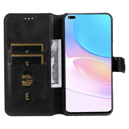 For Honor 50 Lite 5G / Huawei Nova 8i JUNSUNMAY Calf Texture Leather Phone Case(Black) - Honor Cases by JUNSUNMAY | Online Shopping UK | buy2fix