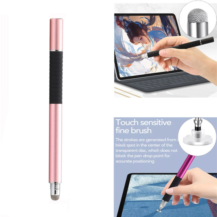 AT-31 Conductive Cloth Head + Precision Sucker Capacitive Pen Head 2-in-1 Handwriting Stylus(Rose Gold) - Stylus Pen by buy2fix | Online Shopping UK | buy2fix