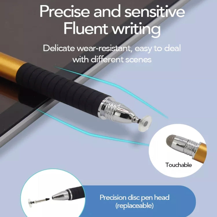 AT-31 Conductive Cloth Head + Precision Sucker Capacitive Pen Head 2-in-1 Handwriting Stylus(Rose Gold) - Stylus Pen by buy2fix | Online Shopping UK | buy2fix