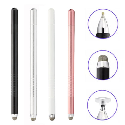 AT-32 3-in-1 Precision Sucker Capacitive Pen + Conductive Cloth Head + Handwriting Signature Pen Mobile Phone Touch Screen Pen with 2 Pen Head(White) - Stylus Pen by buy2fix | Online Shopping UK | buy2fix