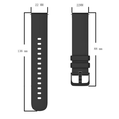 For Amazfit 3 22mm Solid Color Soft Silicone Watch Band(Grey) - Watch Bands by buy2fix | Online Shopping UK | buy2fix
