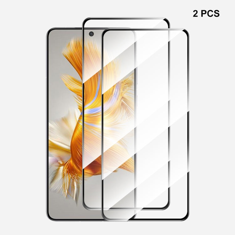 For Huawei Mate 50 / 50E 2pcs ENKAY Full Glue 0.26mm 9H 2.5D Tempered Glass Full Film - Huawei Tempered Glass by ENKAY | Online Shopping UK | buy2fix