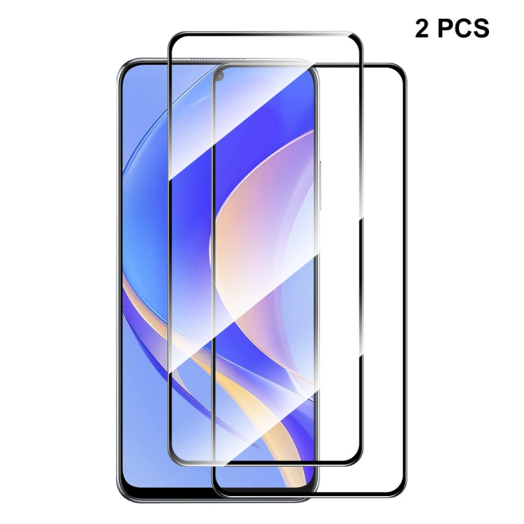 For Huawei Nova Y90 2pcs ENKAY Full Glue 0.26mm 9H 2.5D Tempered Glass Full Film - Huawei Tempered Glass by ENKAY | Online Shopping UK | buy2fix