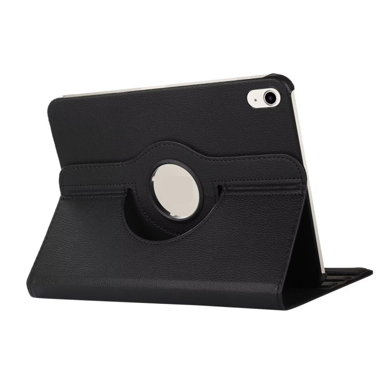 For iPad 10th Gen 10.9 2022 ENKAY Hat-Prince 360 Degree Rotation Litchi Leather Smart Tablet Case(Black) - iPad 10th Gen 10.9 Cases by ENKAY | Online Shopping UK | buy2fix