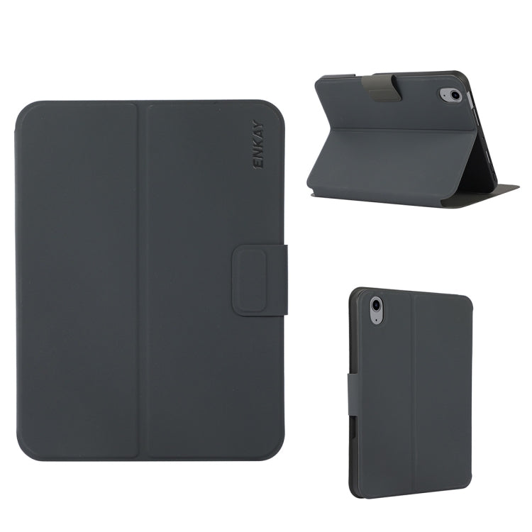 For iPad 10th Gen 10.9 2022 ENKAY TPU Back Cover Smart Leather Tablet Case with Pen Slot & Holder(Black) - iPad 10th Gen 10.9 Cases by ENKAY | Online Shopping UK | buy2fix