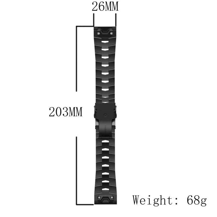 For Garmin Fenix 3 HR 26mm Titanium Alloy Quick Release Watch Band(Titanium Gray) - Watch Bands by buy2fix | Online Shopping UK | buy2fix