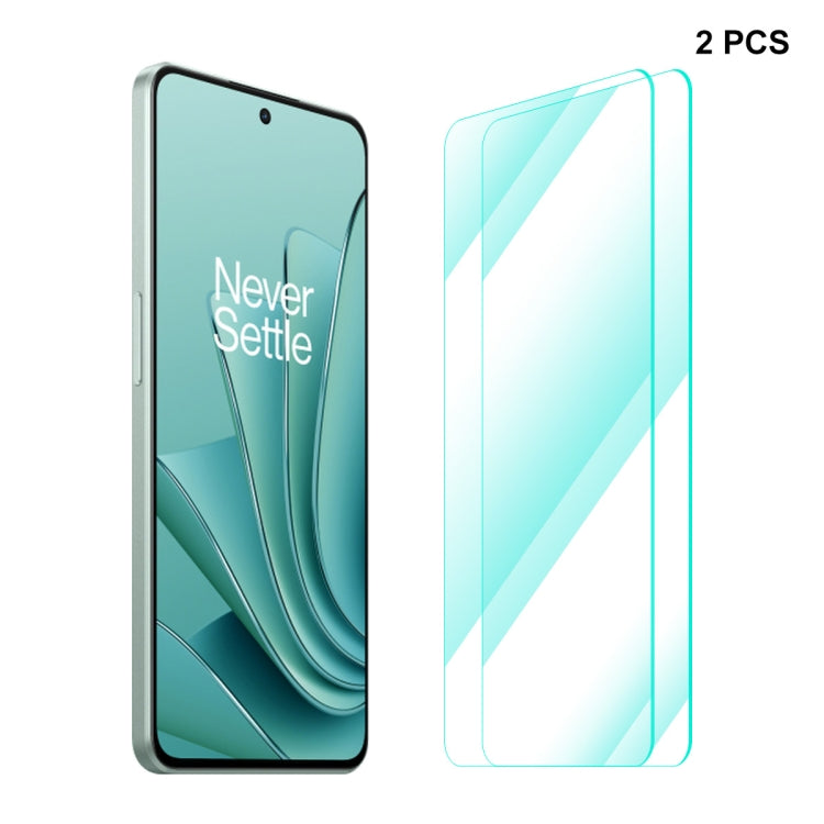 For OnePlus Ace 2V 2pcs ENKAY Hat-Prince 0.26mm 9H 2.5D High Aluminum-silicon Tempered Glass Film - OnePlus Tempered Glass by ENKAY | Online Shopping UK | buy2fix