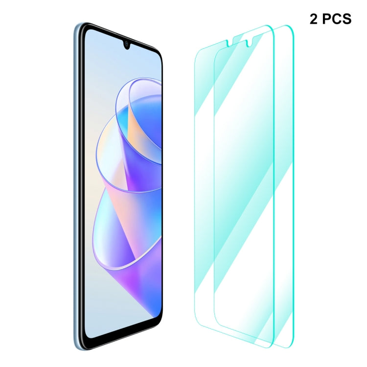 For Honor X7A 2pcs ENKAY Hat-Prince 0.26mm 9H 2.5D High Aluminum-silicon Tempered Glass Film - Honor Tempered Glass by ENKAY | Online Shopping UK | buy2fix