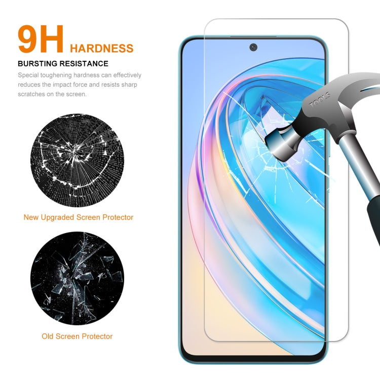 For Honor X8A 5pcs ENKAY Hat-Prince 0.26mm 9H 2.5D High Aluminum-silicon Tempered Glass Film - Honor Tempered Glass by ENKAY | Online Shopping UK | buy2fix