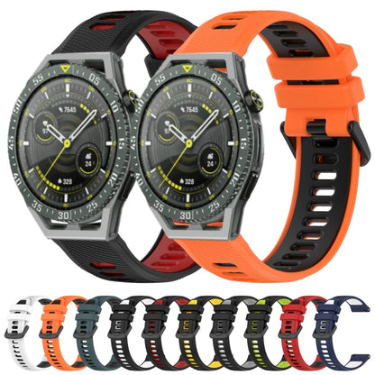 For Huawei GT2 Pro 22mm Sports Two-Color Silicone Watch Band(Red+Black) - Watch Bands by buy2fix | Online Shopping UK | buy2fix