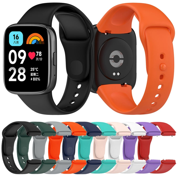 For Redmi Watch 3 Lite Sports Solid Color Silicone Replacement Watch Band(Orange) - Watch Bands by buy2fix | Online Shopping UK | buy2fix