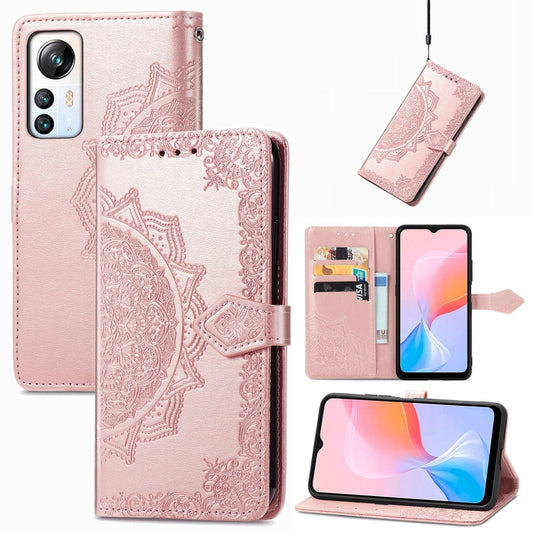 For Blackview A85 Mandala Flower Embossed Leather Phone Case(Rose Gold) - More Brand by buy2fix | Online Shopping UK | buy2fix