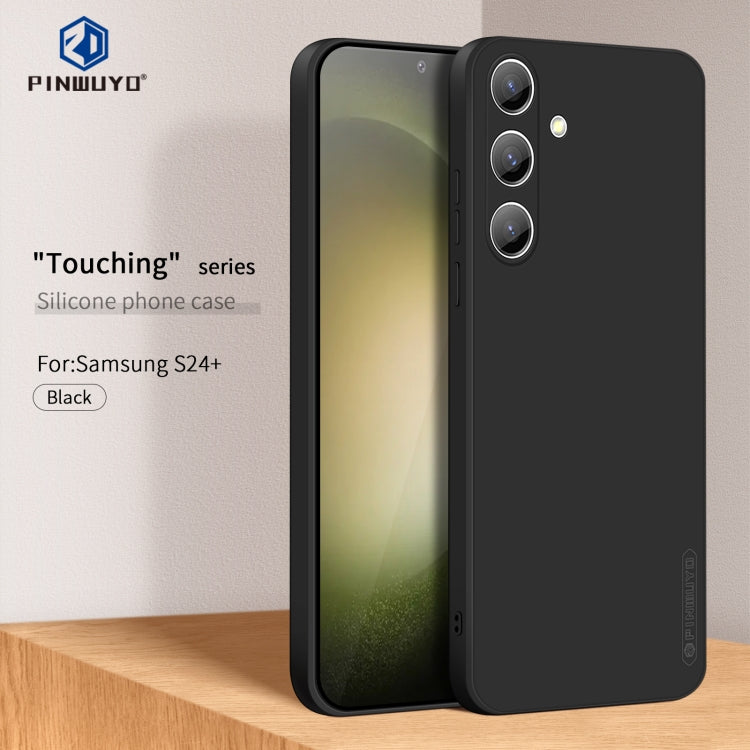 For Samsung Galaxy S24+ 5G PINWUYO Sense Series Liquid Silicone TPU Phone Case(Black) - Galaxy S24+ 5G Cases by PINWUYO | Online Shopping UK | buy2fix