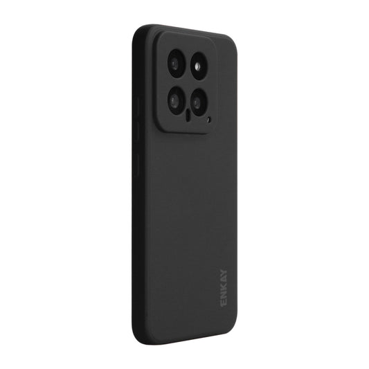 For Xiaomi 14 ENKAY Hat-Prince Liquid Silicone Shockproof Soft Phone Case(Black) - 14 Cases by ENKAY | Online Shopping UK | buy2fix