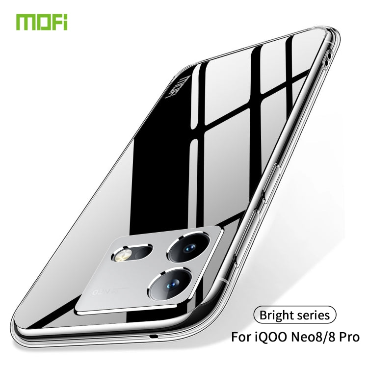 For vivo iQOO Neo8 / Neo8 Pro MOFI Ming Series Ultra-thin TPU Phone Case(Transparent) - vivo Cases by MOFI | Online Shopping UK | buy2fix