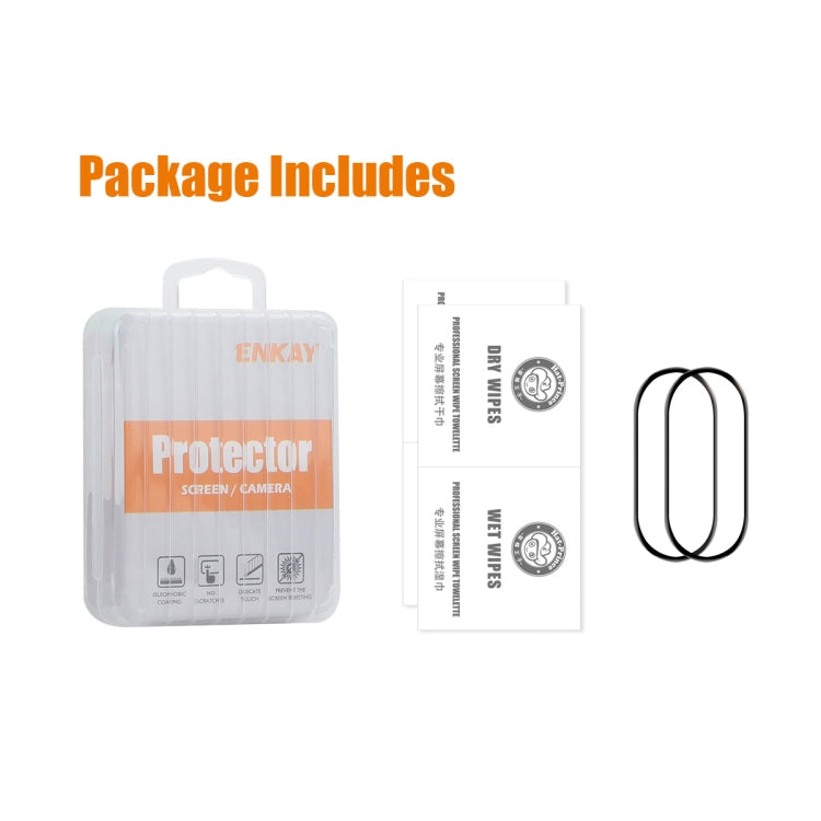 For Xiaomi Smart Band 9 2pcs ENKAY 3D Full Coverage Soft PC Edge + PMMA HD Screen Protector Film - Screen Protector by ENKAY | Online Shopping UK | buy2fix