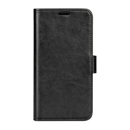 For iPhone 16 R64 Texture Horizontal Flip Leather Phone Case(Black) - iPhone 16 Cases by buy2fix | Online Shopping UK | buy2fix