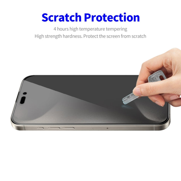 For iPhone 16 Pro ENKAY Hat-Prince 28 Degree Anti-peeping Tempered Glass Full Screen Film - iPhone 16 Pro Tempered Glass by ENKAY | Online Shopping UK | buy2fix