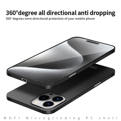 For iPhone 16 Pro Max MOFI Frosted PC Ultra-thin Hard Phone Case(Black) - iPhone 16 Pro Cases by MOFI | Online Shopping UK | buy2fix