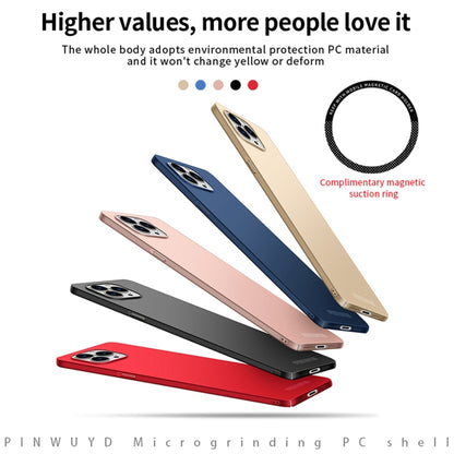 For iPhone 15 Pro Max PINWUYO Micro-Frosted PC Ultra-thin Hard Phone Case with Magsafe Magnetic Ring(Red) - iPhone 15 Pro Max Cases by PINWUYO | Online Shopping UK | buy2fix