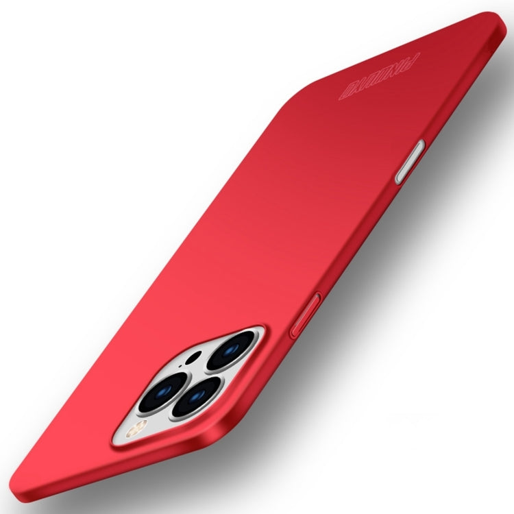 For iPhone 16 Pro PINWUYO Micro-Frosted PC Ultra-thin Hard Phone Case with Magsafe Magnetic Ring(Red) - iPhone 16 Pro Cases by PINWUYO | Online Shopping UK | buy2fix