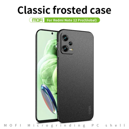 For Xiaomi Redmi Note 12 Pro Global MOFI Fandun Series Frosted PC Ultra-thin All-inclusive Phone Case(Green) - Xiaomi Cases by MOFI | Online Shopping UK | buy2fix