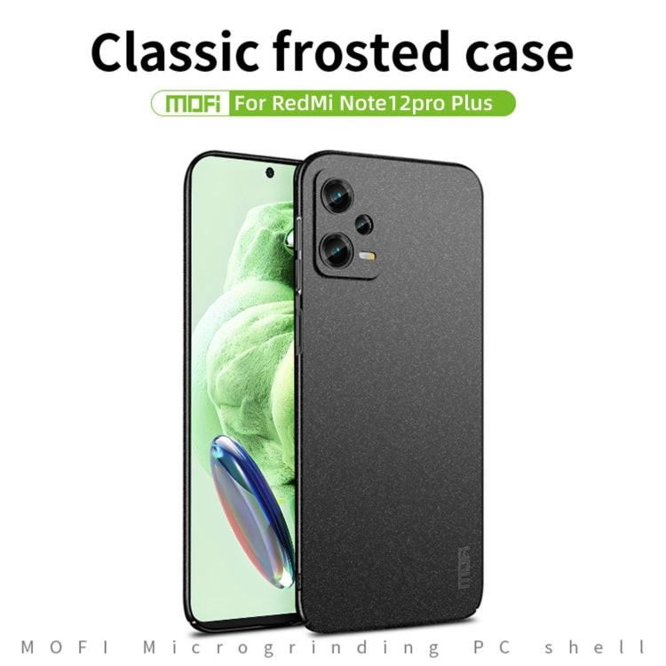 For Xiaomi Redmi Note 12 Pro+ Global MOFI Fandun Series Frosted PC Ultra-thin All-inclusive Phone Case(Black) - Xiaomi Cases by MOFI | Online Shopping UK | buy2fix