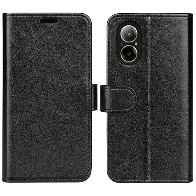 For Realme C67 4G R64 Texture Horizontal Flip Leather Phone Case(Black) - C67 Cases by buy2fix | Online Shopping UK | buy2fix