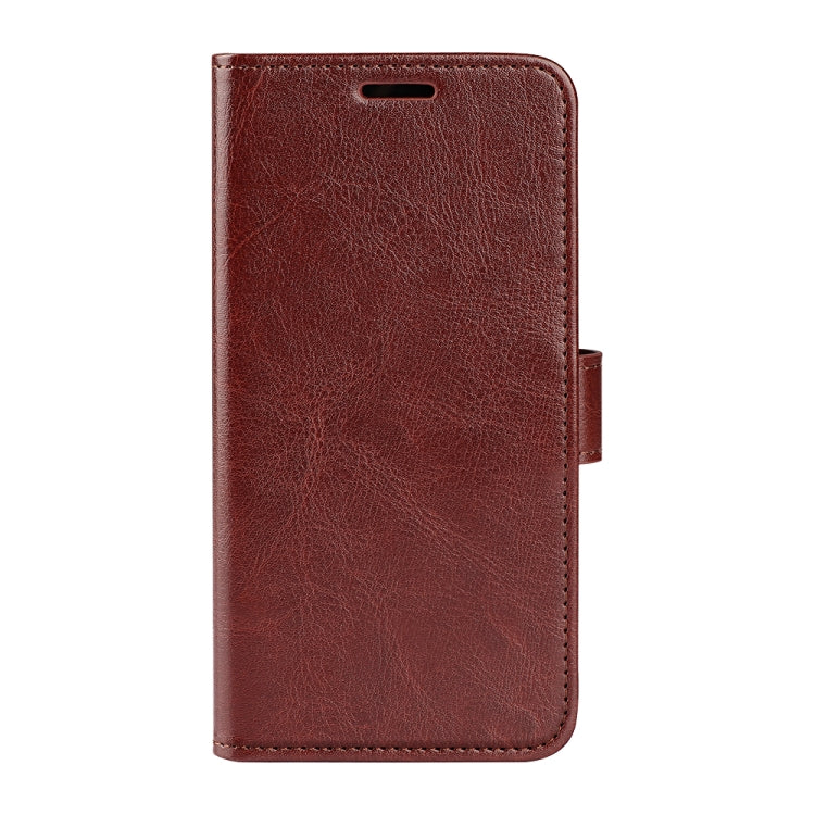 For Samsung Galaxy S25 5G R64 Texture Horizontal Flip Leather Phone Case(Brown) - Galaxy S25 5G Cases by buy2fix | Online Shopping UK | buy2fix