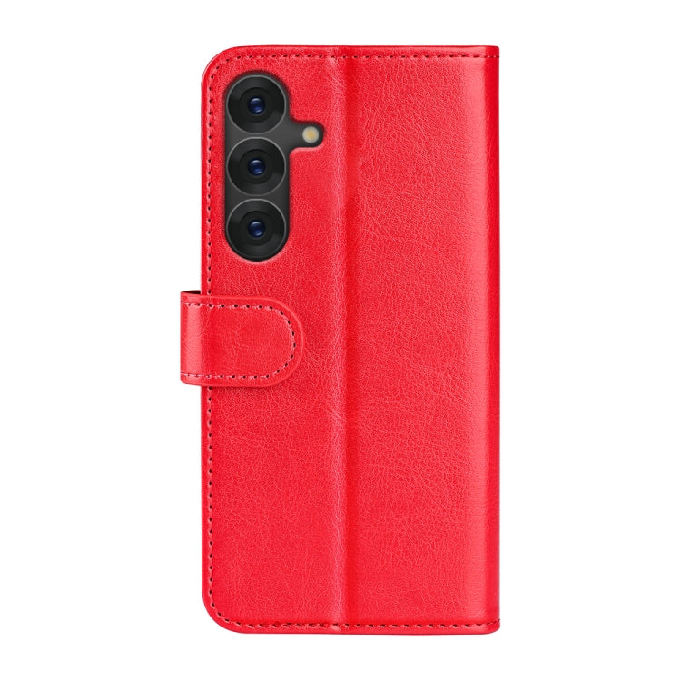 For Samsung Galaxy S25+ 5G R64 Texture Horizontal Flip Leather Phone Case(Red) - Galaxy S25+ 5G Cases by buy2fix | Online Shopping UK | buy2fix