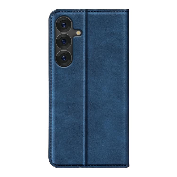 For Samsung Galaxy S25 5G Retro-skin Magnetic Suction Leather Phone Case(Dark Blue) - Galaxy S25 5G Cases by buy2fix | Online Shopping UK | buy2fix