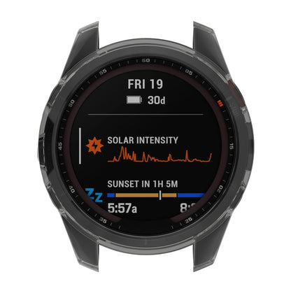 For Garmin Fenix 7 Pro Half-Package TPU Watch Protective Case(Transparent Orange) - Watch Cases by buy2fix | Online Shopping UK | buy2fix