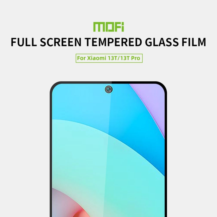 For Xiaomi 13T / 13T Pro MOFI 9H 2.5D Full Screen Tempered Glass Film(Black) -  by MOFI | Online Shopping UK | buy2fix