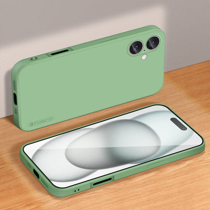 For iPhone 16 PINWUYO Sense Series Liquid Silicone TPU Phone Case(Green) - iPhone 16 Cases by PINWUYO | Online Shopping UK | buy2fix