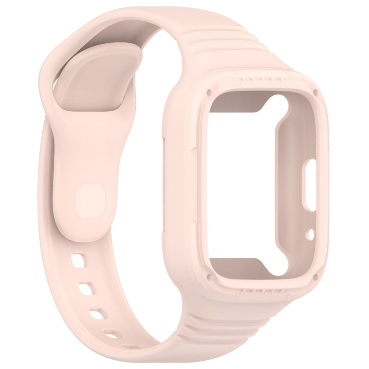For Redmi Watch 3 Active Integrated Fully Enclosed Silicone Watch Band(Pink) - Watch Bands by buy2fix | Online Shopping UK | buy2fix