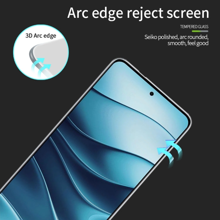 For Xiaomi Redmi Note 14 PINWUYO 9H 3D  Full Screen Explosion-proof Tempered Glass Film(Black) - Note 14 Tempered Glass by PINWUYO | Online Shopping UK | buy2fix