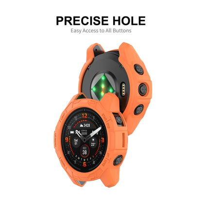 For Garmin Epix Pro 42mm / Fenix 7S / 7S Pro ENKAY Hat-Prince TPU Armor Designed Watch Protective Case(Orange) - Watch Cases by ENKAY | Online Shopping UK | buy2fix