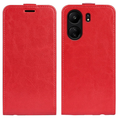 For Xiaomi Redmi Note 13C R64 Texture Single Vertical Flip Leather Phone Case(Red) - 13C Cases by buy2fix | Online Shopping UK | buy2fix