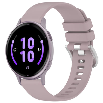 For Garmin Active5 Liquid Glossy Silver Buckle Silicone Watch Band(Purple) - Watch Bands by buy2fix | Online Shopping UK | buy2fix