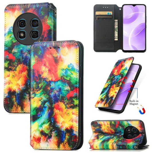 For Ulefone Note 15 CaseNeo Colorful Magnetic Leather Phone Case(Colorful Cloud) - Ulefone Cases by buy2fix | Online Shopping UK | buy2fix