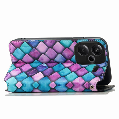 For Xiaomi Redmi Note 13 Pro+ CaseNeo Colorful Magnetic Leather Phone Case(Purple Scales) - Note 13 Pro+ Cases by buy2fix | Online Shopping UK | buy2fix